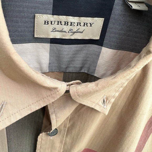 Burberry Somerton Check Short Sleeve Shirt size (LG) Worn Once in Condition NEW - Picture 8 of 9